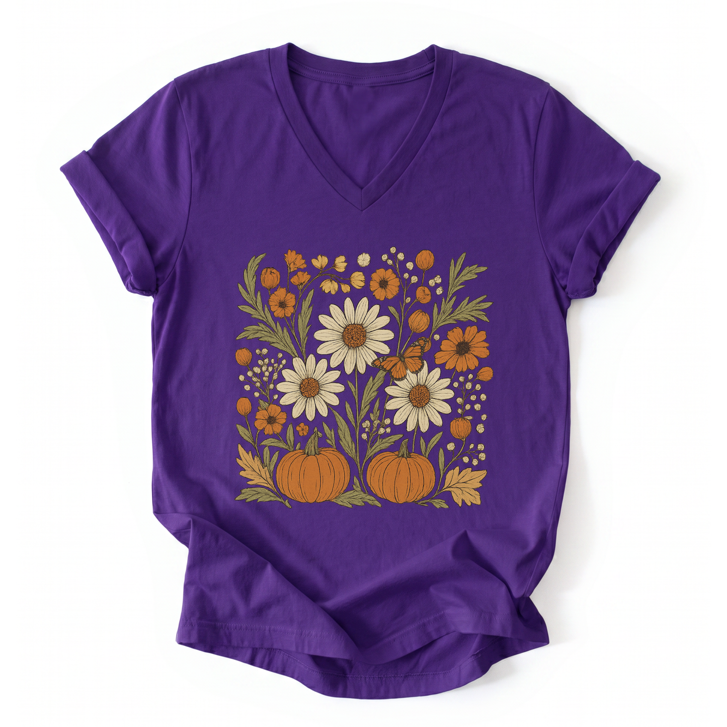 Autumn Harvest - Short Sleeve V-Neck Tee