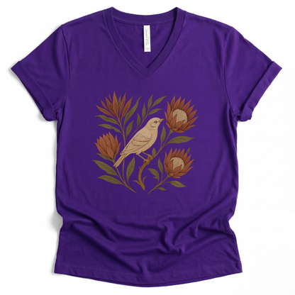 Nature's Chorus - Short Sleeve V-Neck Tee