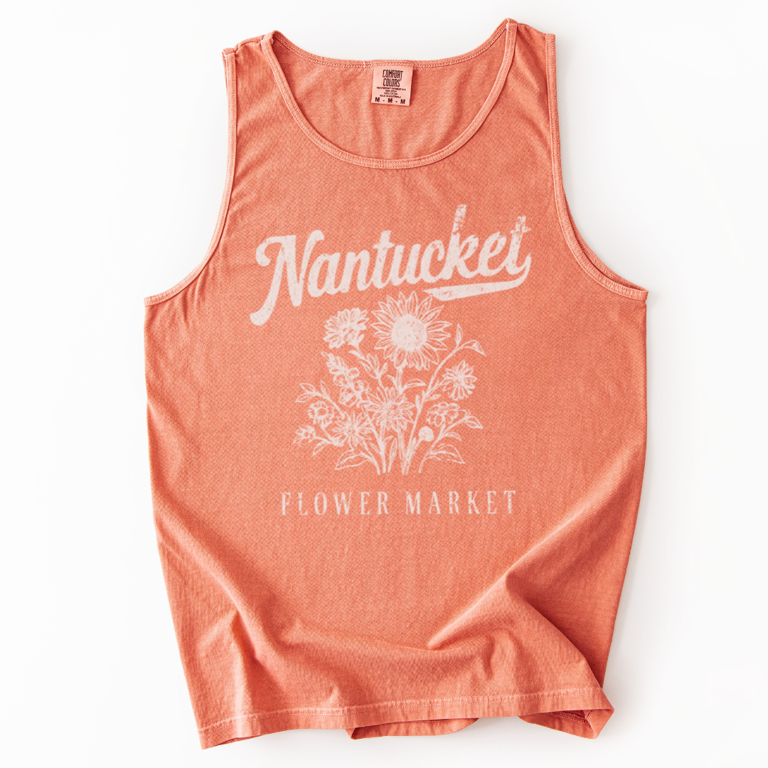 Nantucket Flower Market - Comfort Colors Premium Tank Top