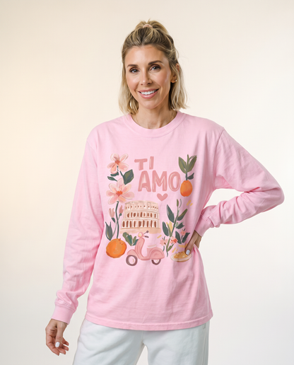 Ti Amo - Comfort Colors Long Sleeve Premium T Shirt