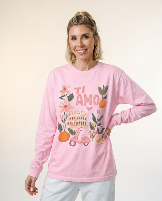 Ti Amo - Comfort Colors Long Sleeve Premium T Shirt