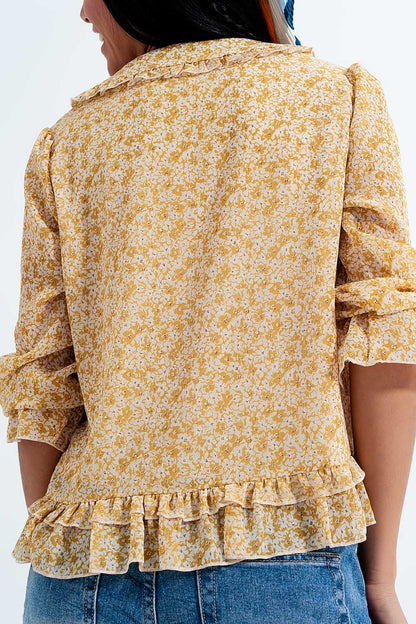 Tie Front Chiffon Blouse