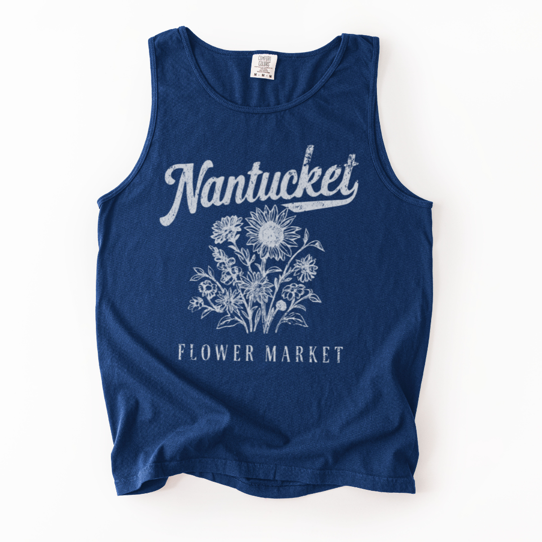 Nantucket Flower Market - Comfort Colors Premium Tank Top