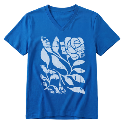 Twisted Rose - Short Sleeve V-Neck Tee