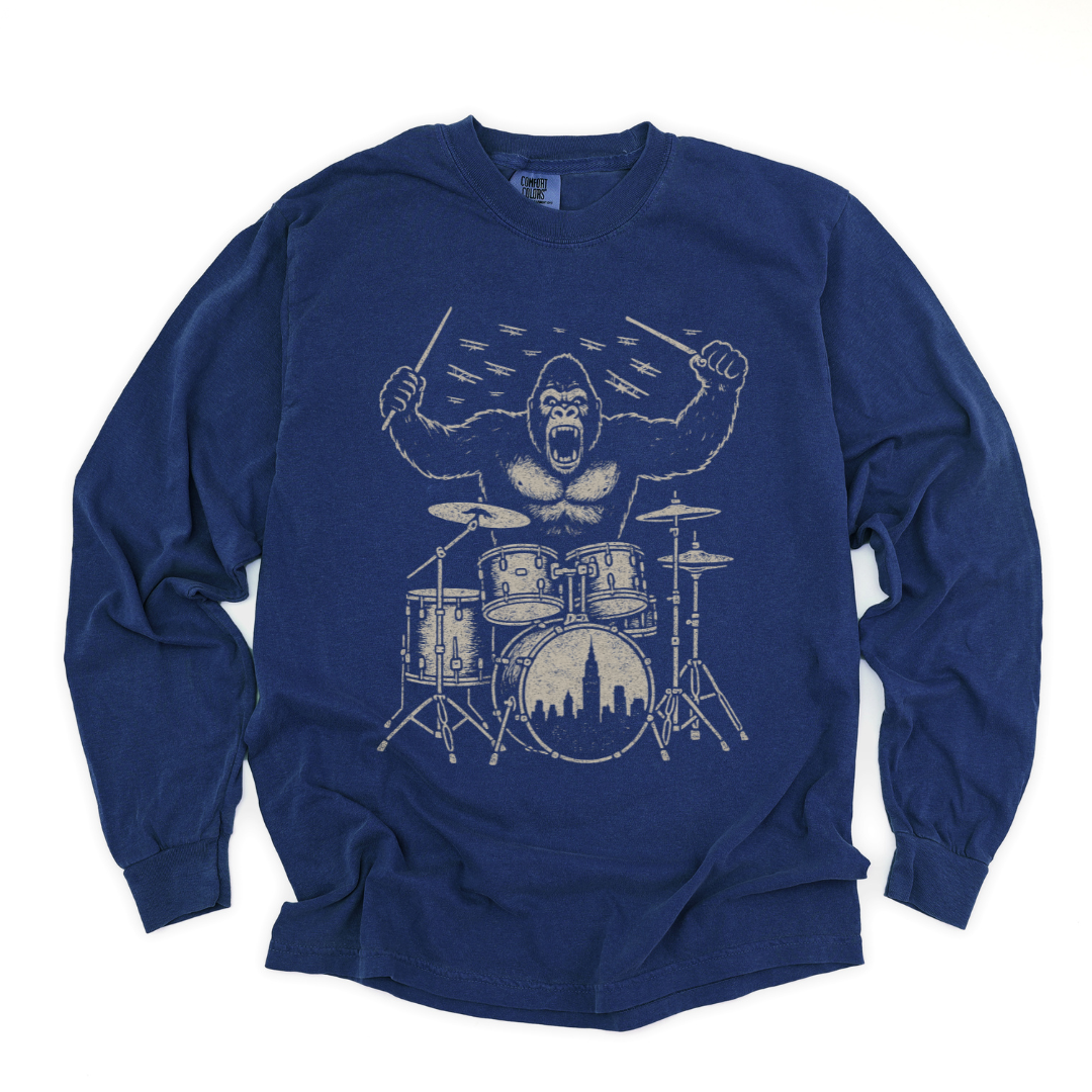 King Kong's Drum Solo - Comfort Colors Premium Long Sleeve T Shirt