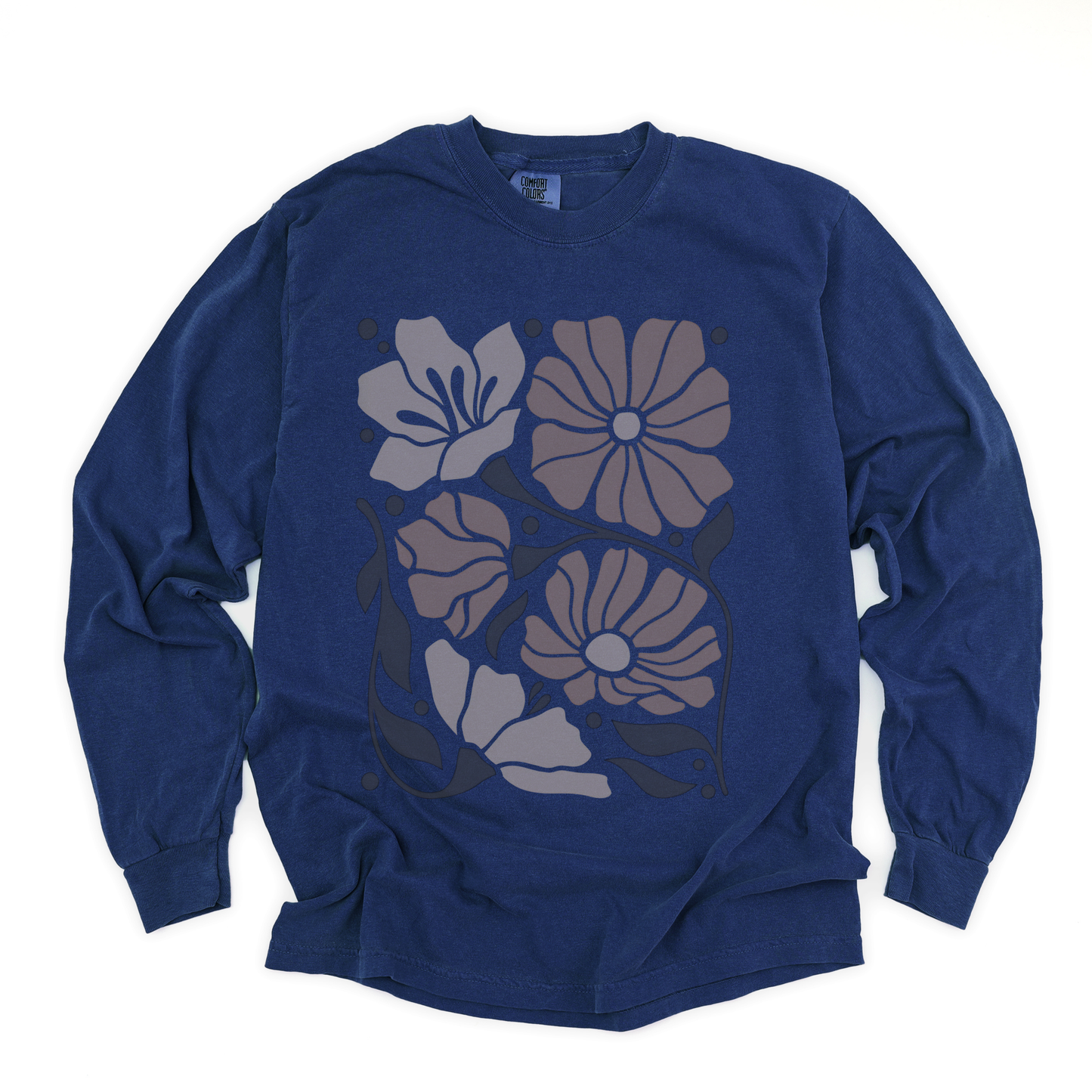 Abstract Floral - Comfort Colors Premium Long Sleeve T Shirt