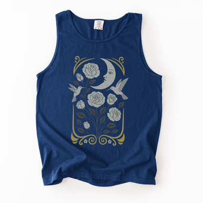 Moonlight Floral - Comfort Colors Premium Tank Top
