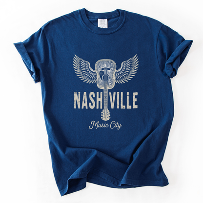 Nashville Music City - Comfort Colors Relaxed Fit Premium T Shirt