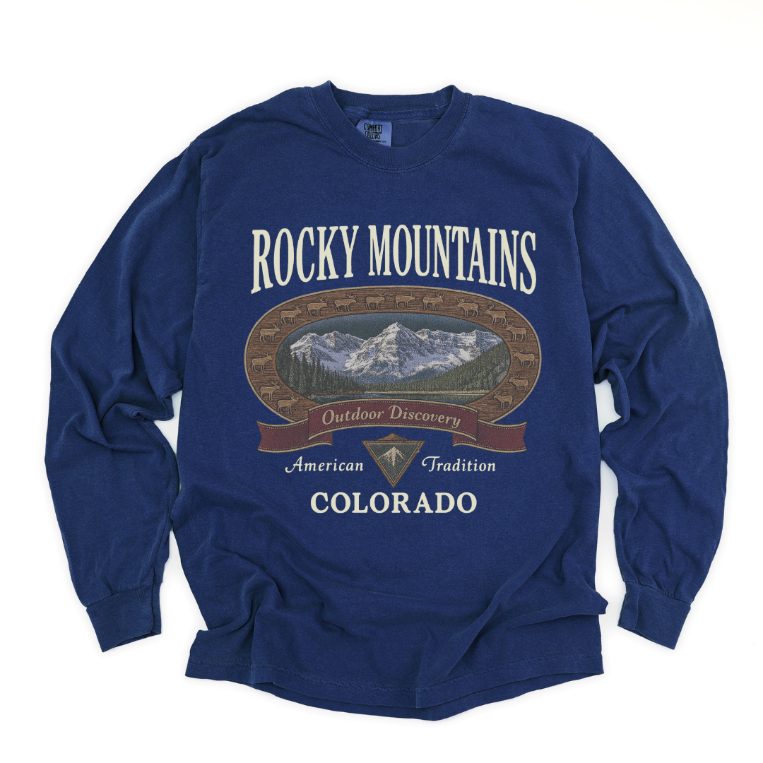Rocky Mountains  - Comfort Colors Long Sleeve Premium T Shirt