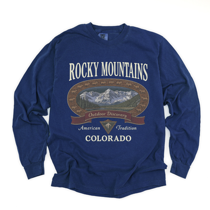 Rocky Mountains  - Comfort Colors Long Sleeve Premium T Shirt