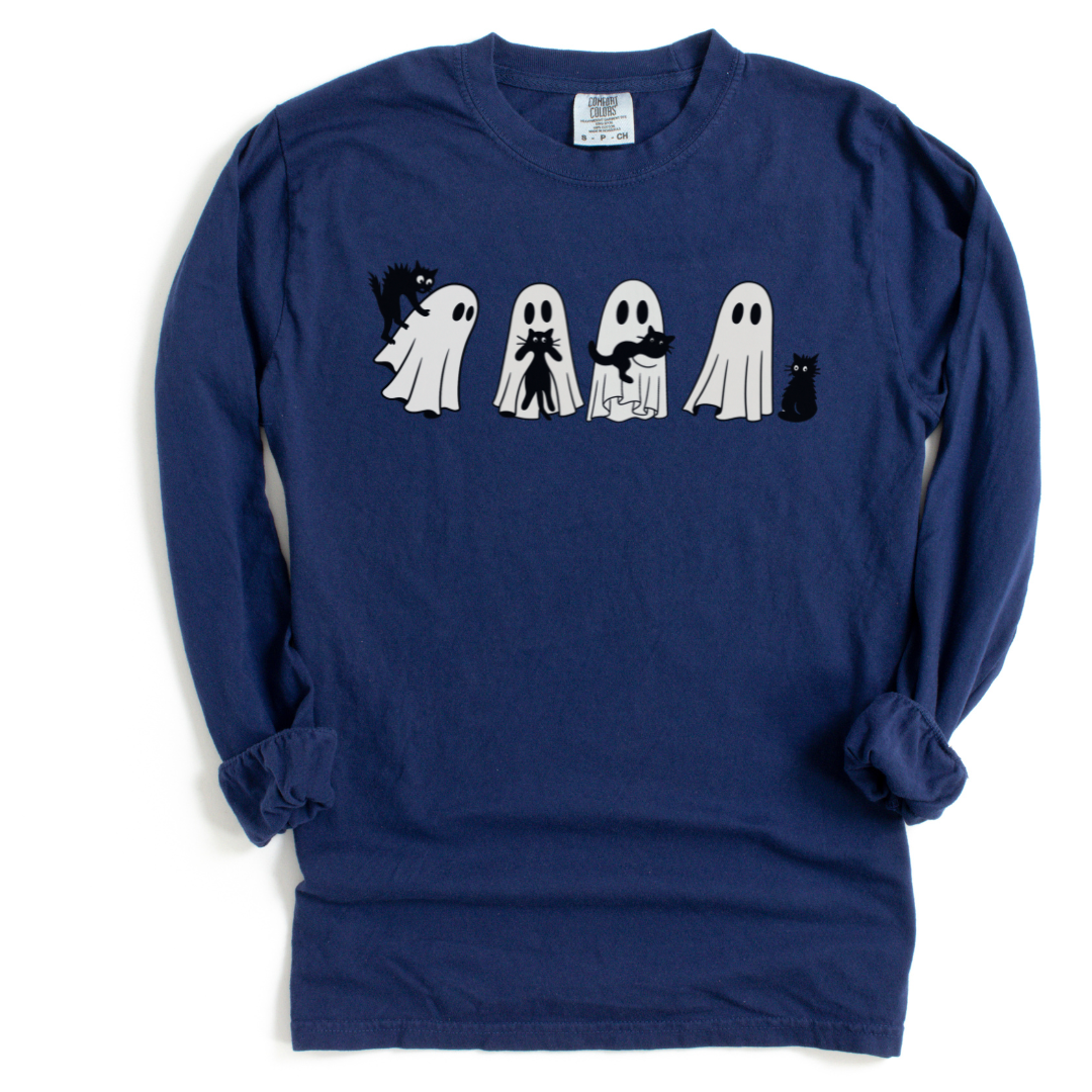 Scaredy Cats - Comfort Colors Premium Long Sleeve T Shirt