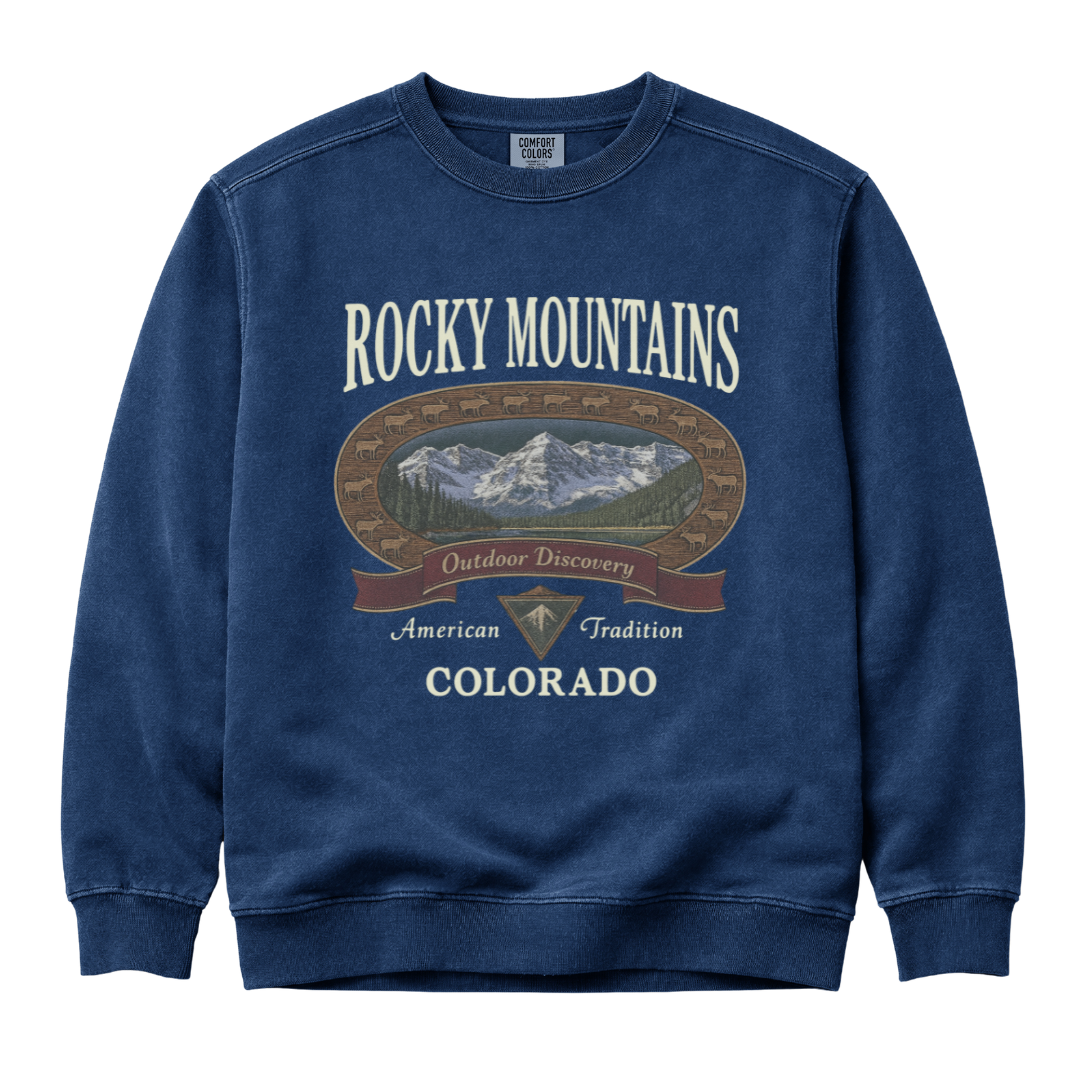 Rocky Mountains - Comfort Colors Premium Heavyweight Sweatshirt