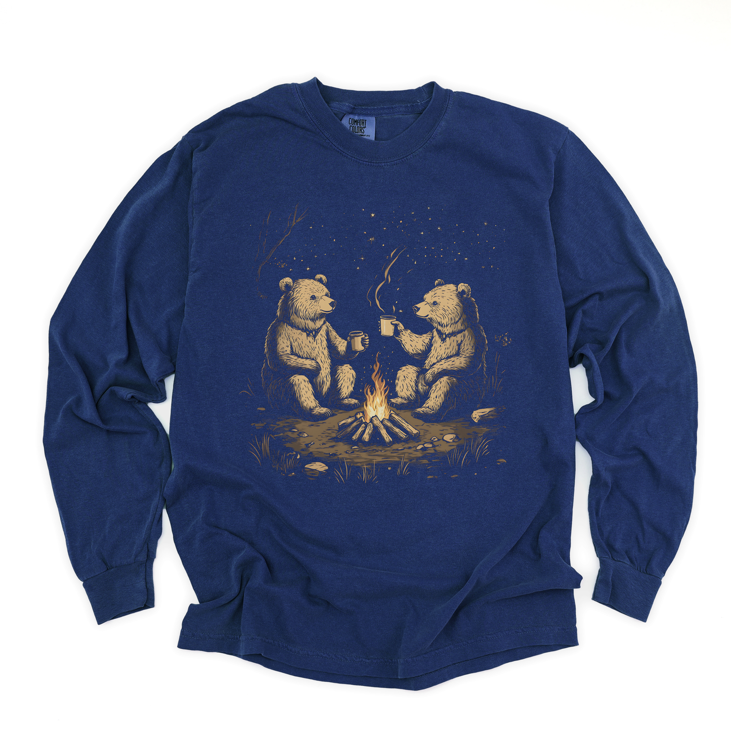 Camping Bears - Comfort Colors Long Sleeve Premium T Shirt