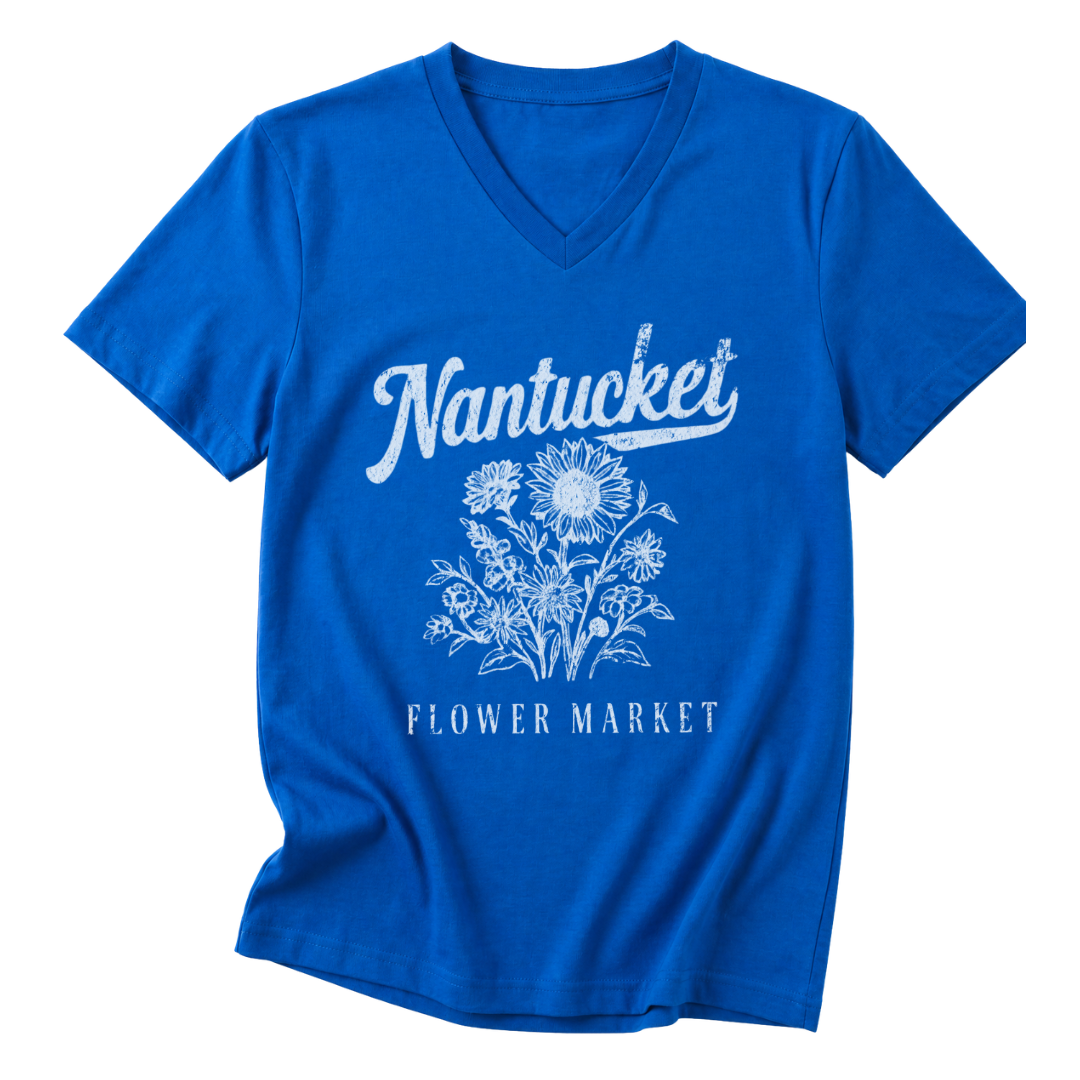 Nantucket Flower Market - Short Sleeve V Neck