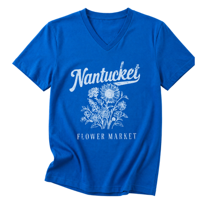 Nantucket Flower Market - Short Sleeve V Neck