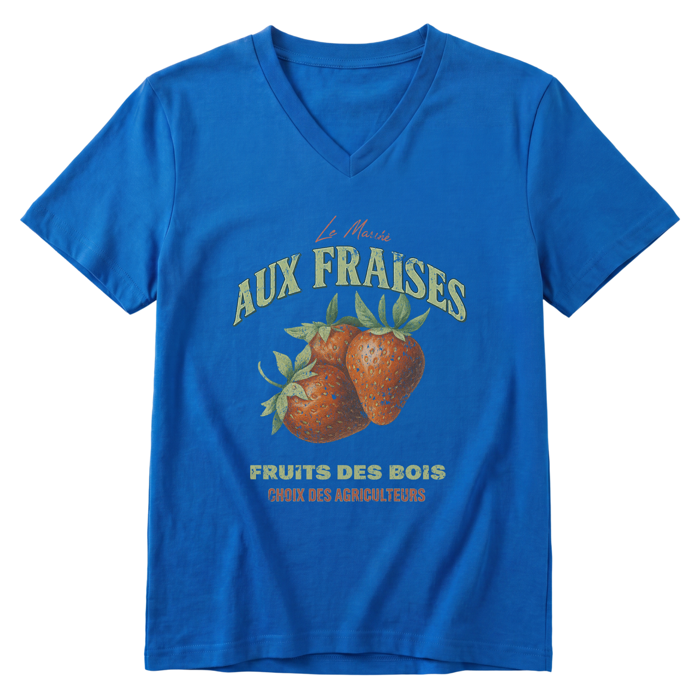 Aux Fraises - Short Sleeve V-Neck Tee