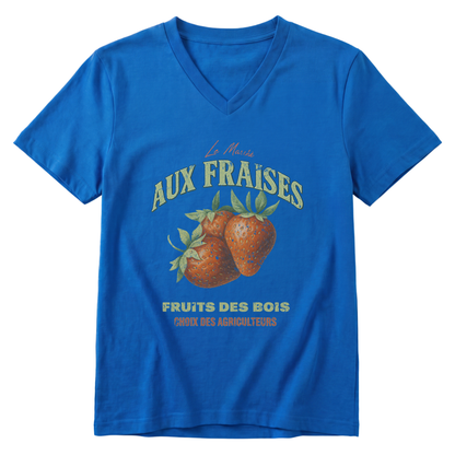Aux Fraises - Short Sleeve V-Neck Tee
