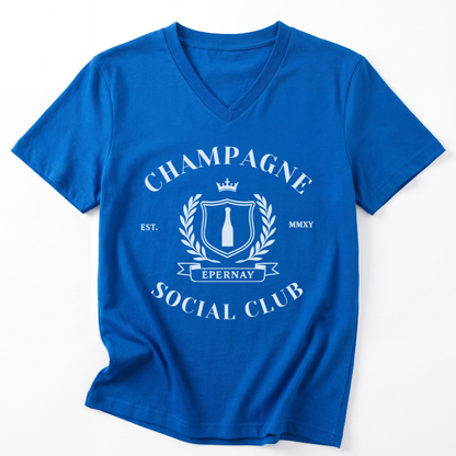 Champagne Social Club - Short Sleeve V-Neck Tee