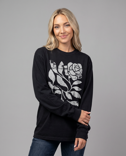 Twisted Vintage Rose - Comfort Colors Premium Long Sleeve T Shirt