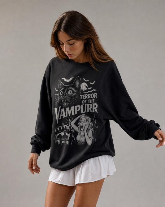 Terror Of The Vampurr - Comfort Colors Premium Long Sleeve T Shirt