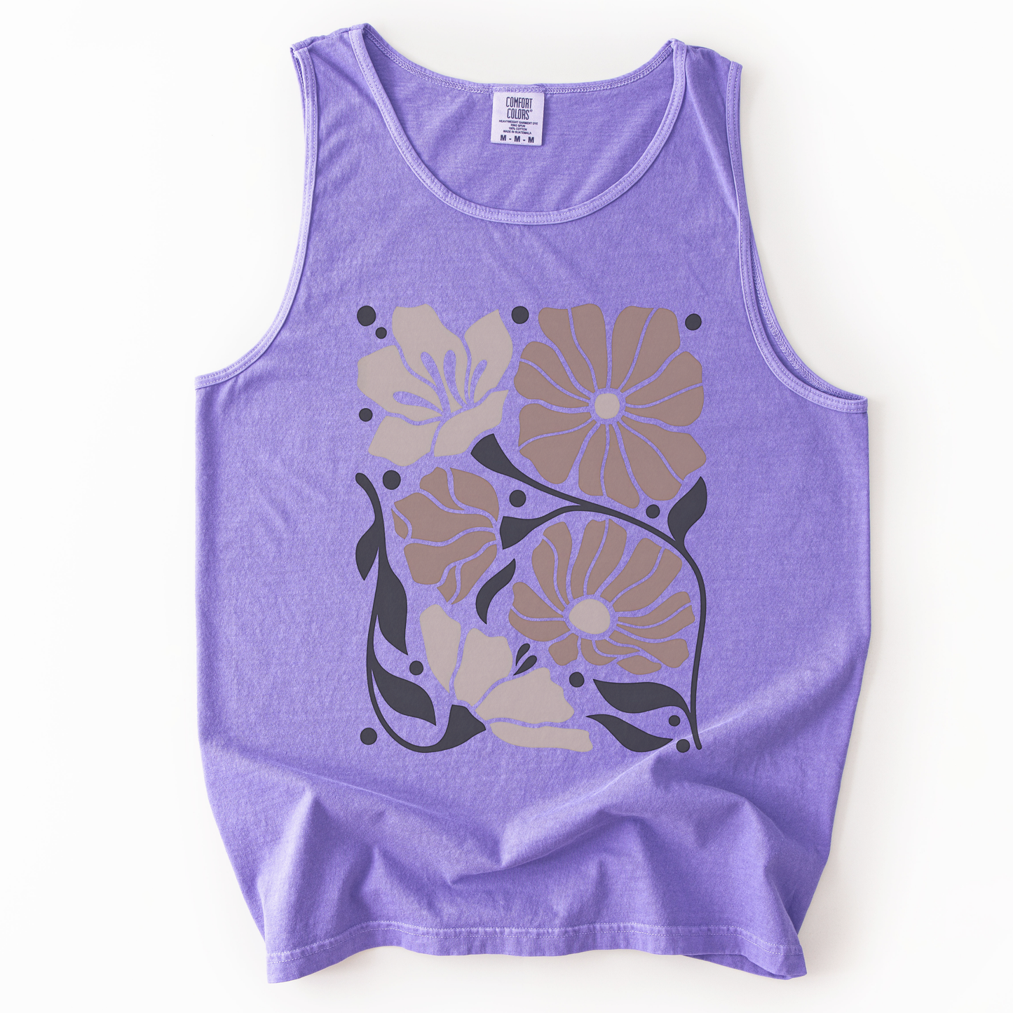Abstract Floral - Comfort Colors Premium Tank Top