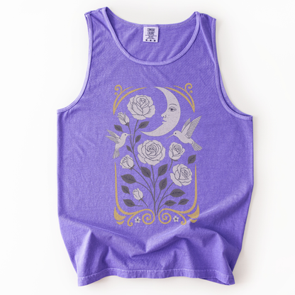 Moonlight Floral - Comfort Colors Premium Tank Top