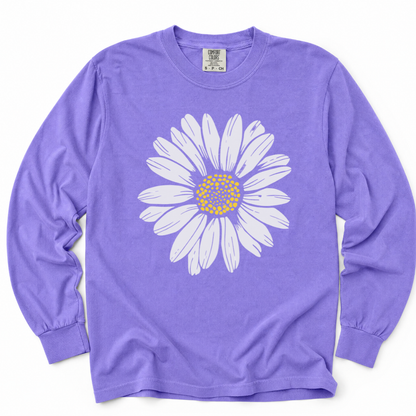 Daisy Flower - Comfort Colors Long Sleeve Premium T Shirt