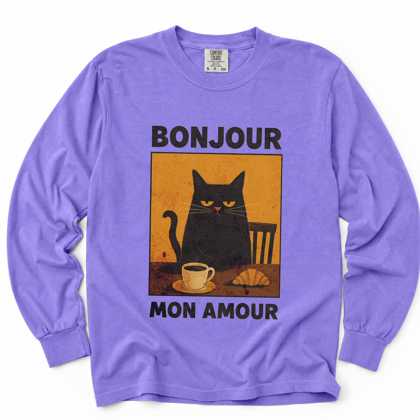 Bonjour Mon Amour - Comfort Colors Premium Long Sleeve T Shirt