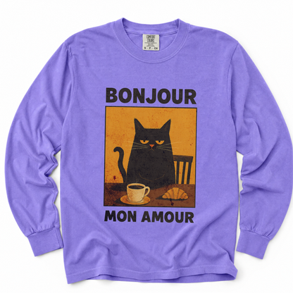 Bonjour Mon Amour - Comfort Colors Premium Long Sleeve T Shirt