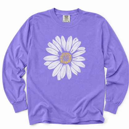 Daisy Flower - Comfort Colors Long Sleeve Premium T Shirt