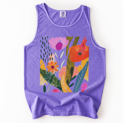 Modern Art Plant Print - Comfort Colors Premium Tank Top