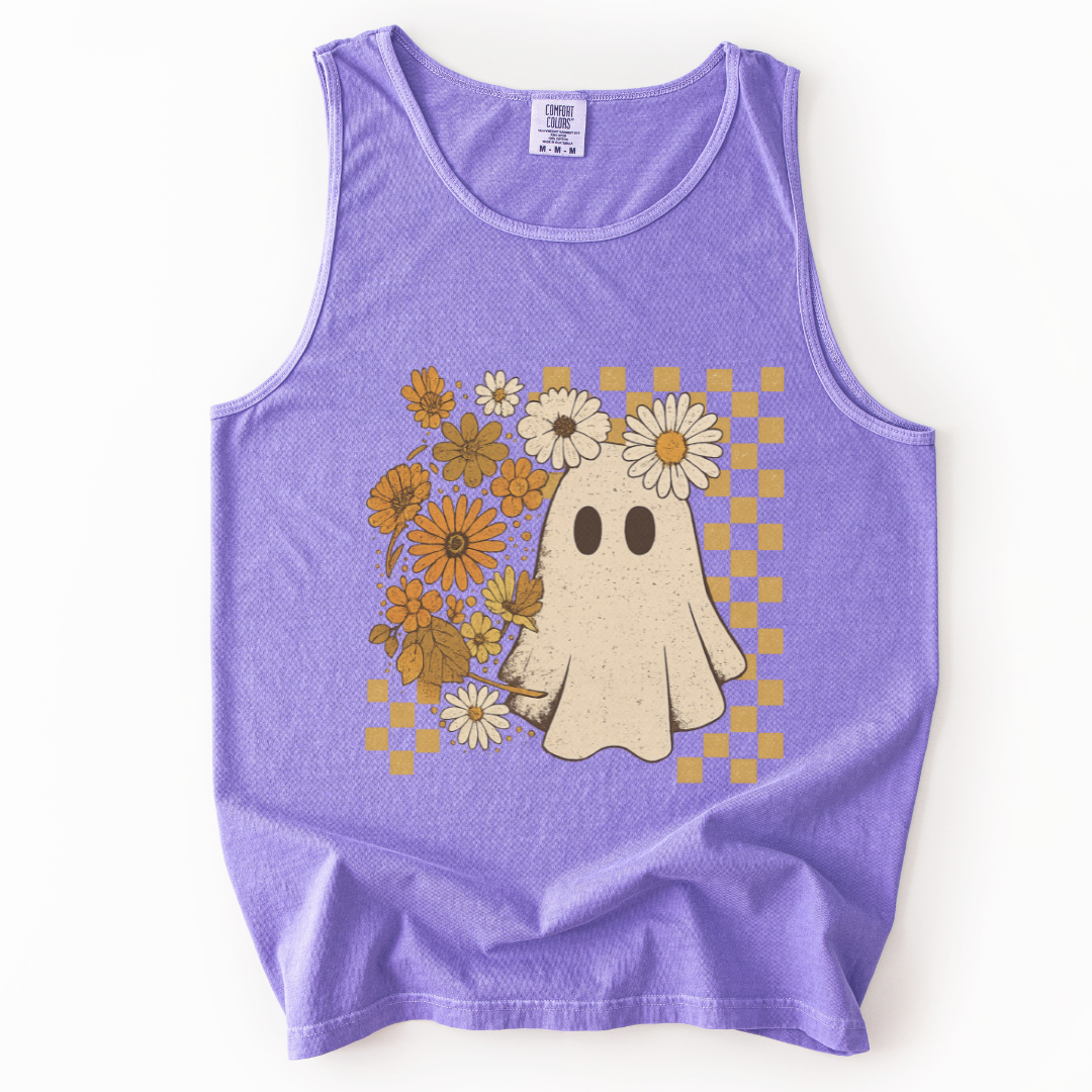 Floral Ghost - Comfort Colors Premium Tank Top