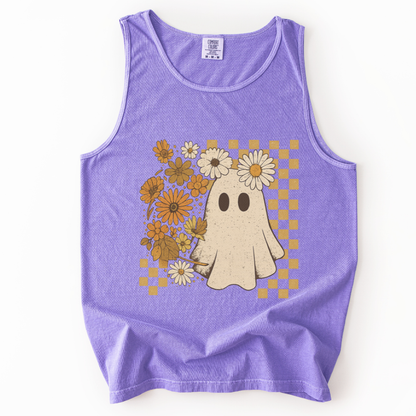 Floral Ghost - Comfort Colors Premium Tank Top