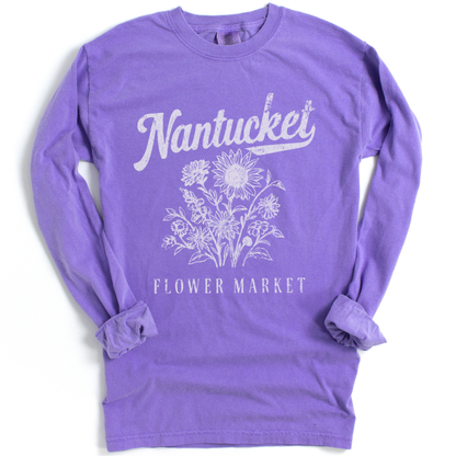 Nantucket Flower Market - Comfort Colors Premium Long Sleeve T Shirt
