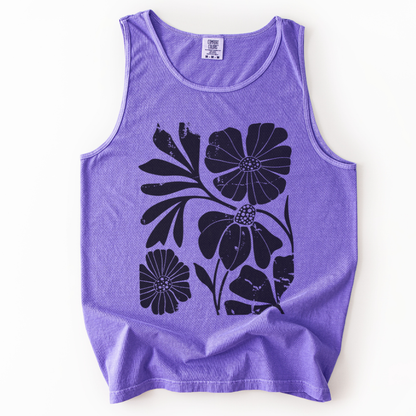 Artistic Boho Floral - Comfort Colors Premium Tank Top