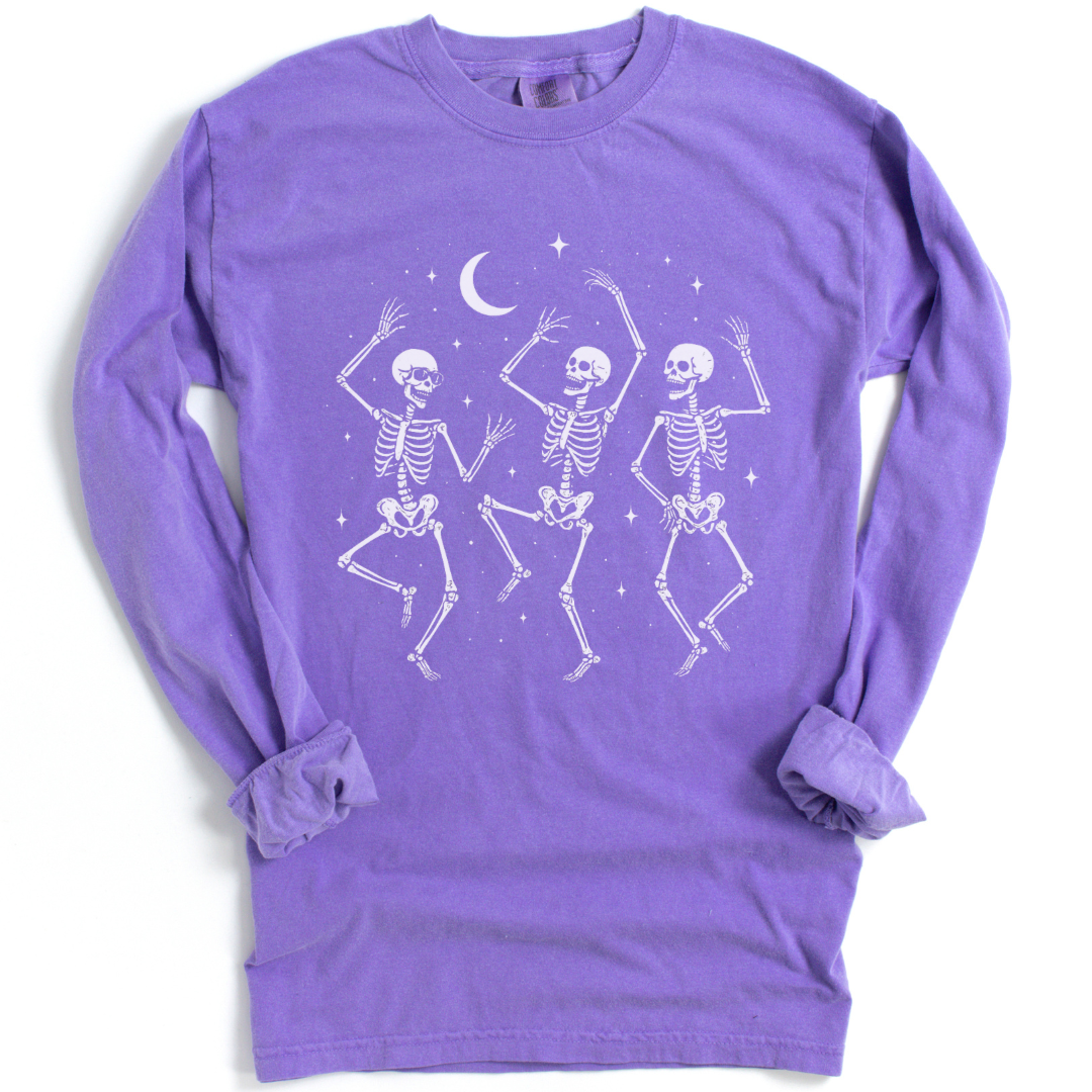 Midnight Bones & Boogie - Comfort Colors Long Sleeve Premium T Shirt