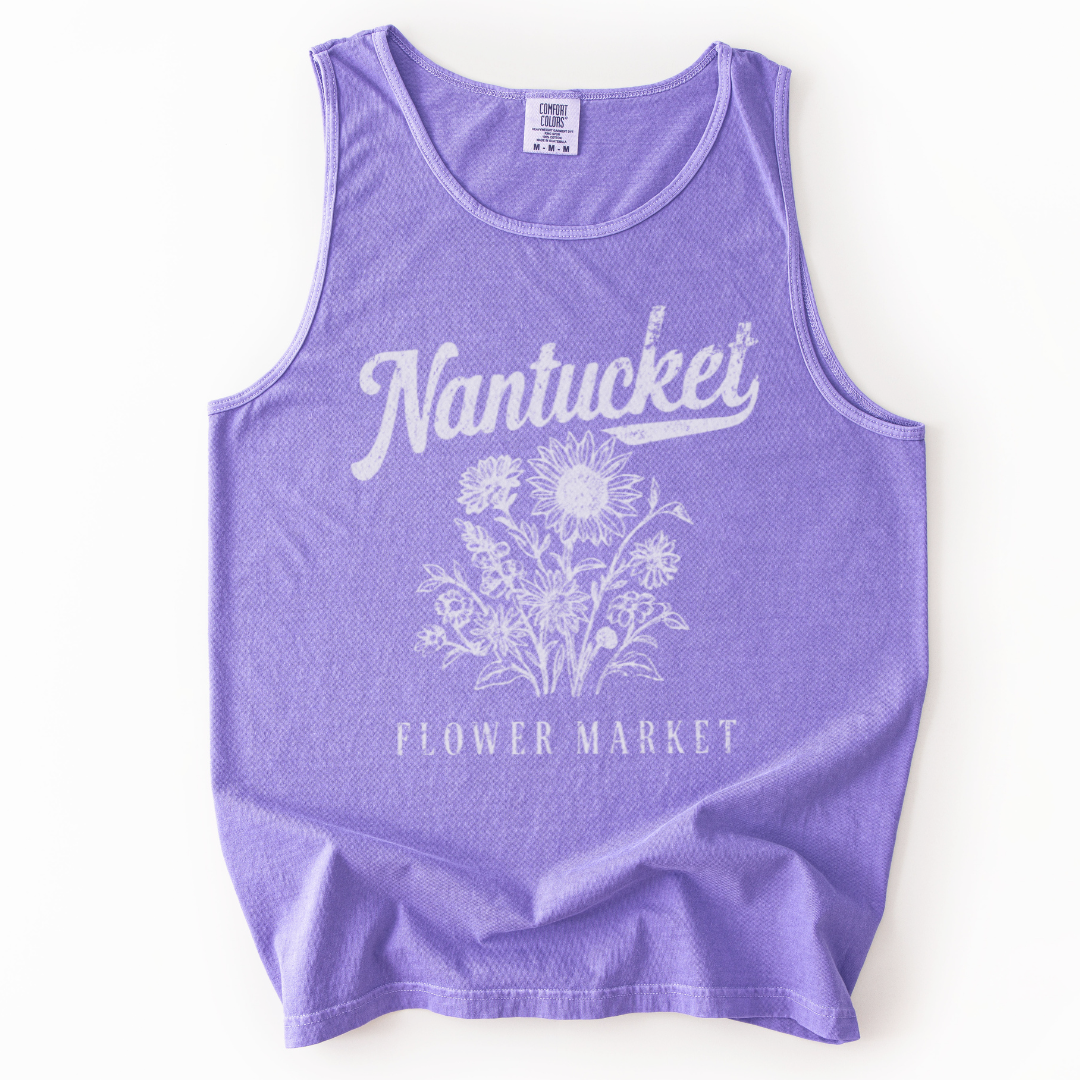Nantucket Flower Market - Comfort Colors Premium Tank Top