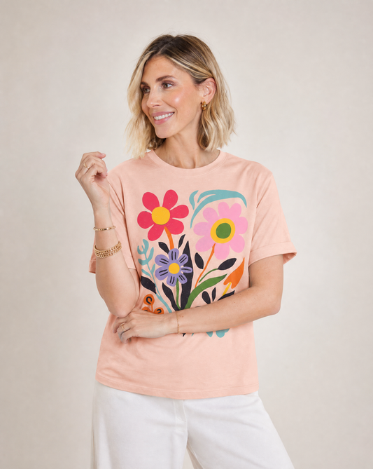 Vivid Floral - Bella Canvas Super Soft Standard Fit T Shirt