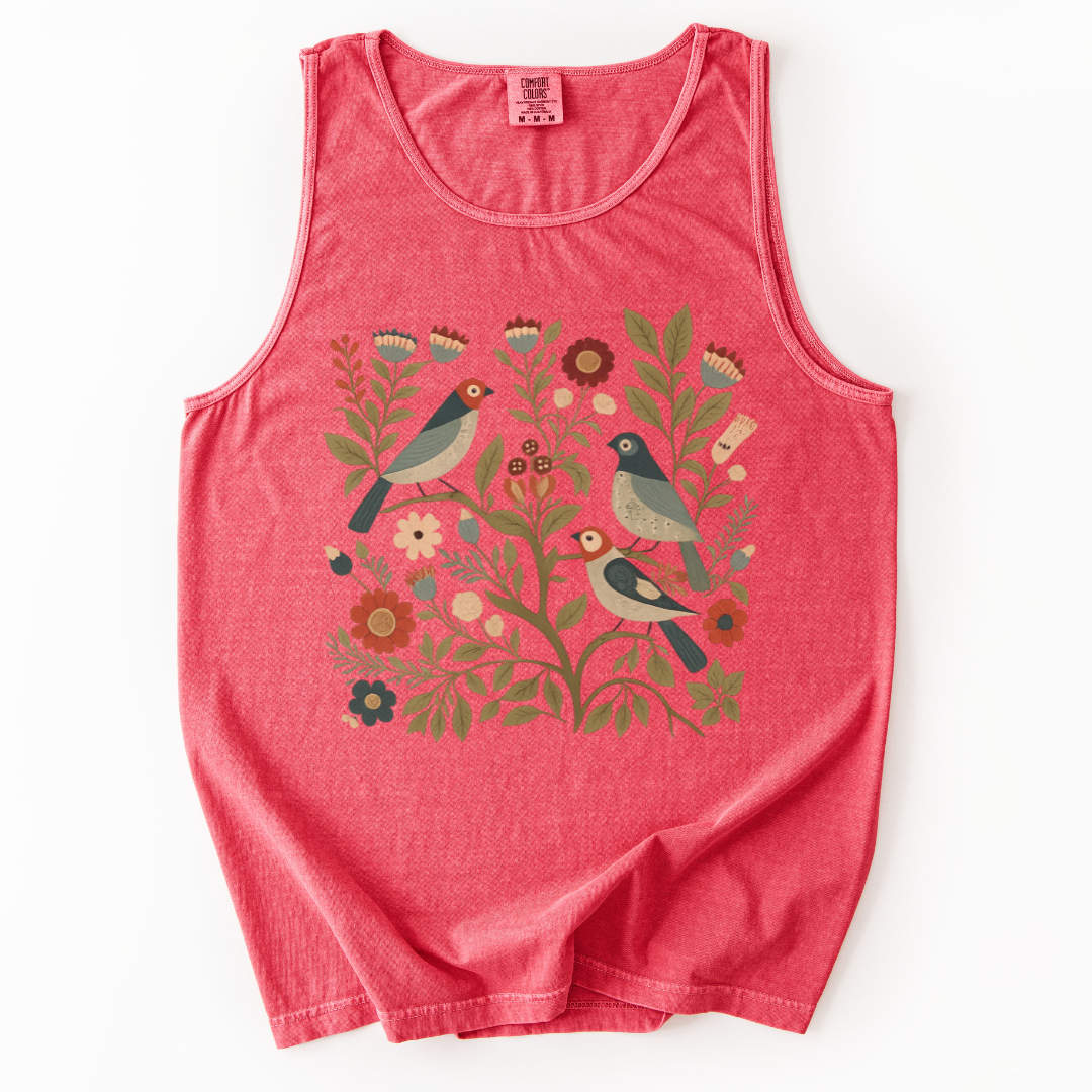 Folk Aviary - Comfort Colors Premium Tank Top