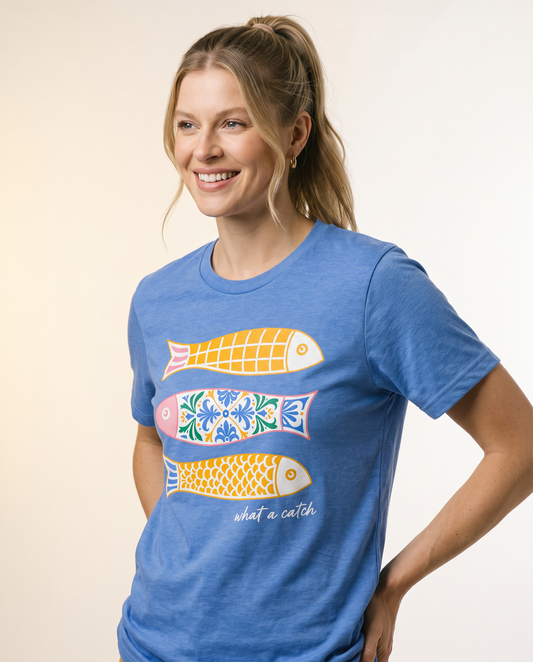 What A Catch - Bella Canvas Super Soft Straight Cut T shirt