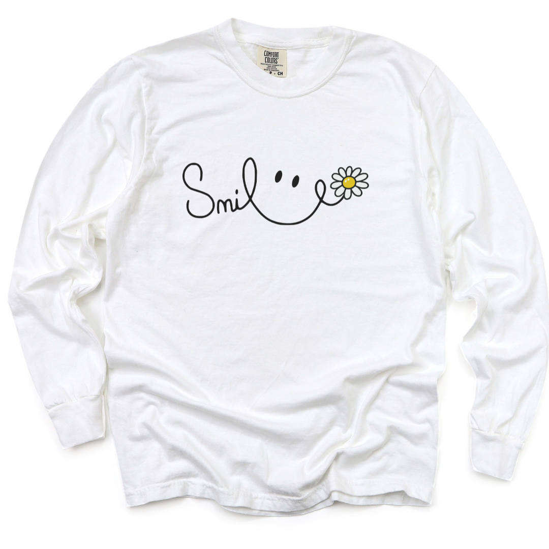 Smile - Comfort Colors Long Sleeve Premium T Shirt