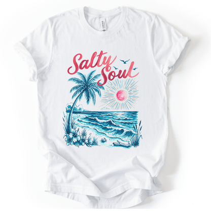 Salty Soul - Bella Canvas Super Soft Straight Cut T shirt