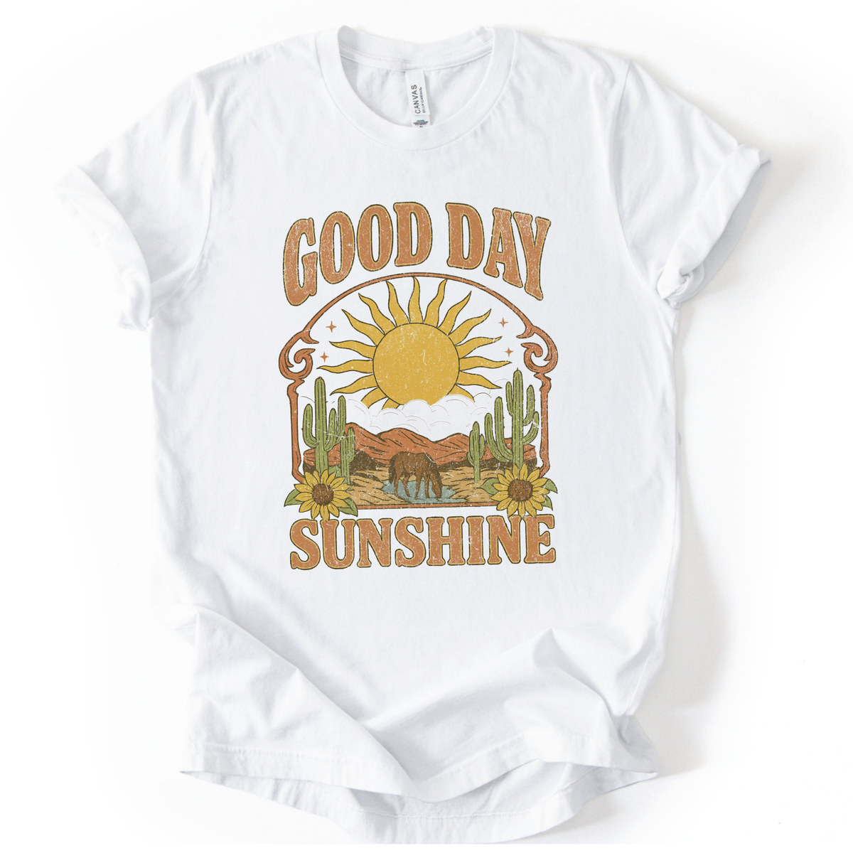 Good Day Sunshine - Bella Canvas Super Soft Straight Cut T shirt