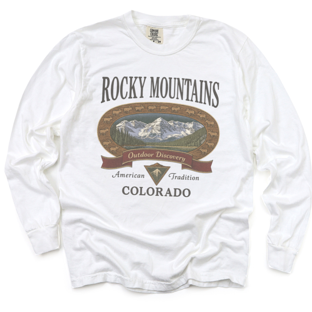 Rocky Mountains  - Comfort Colors Long Sleeve Premium T Shirt