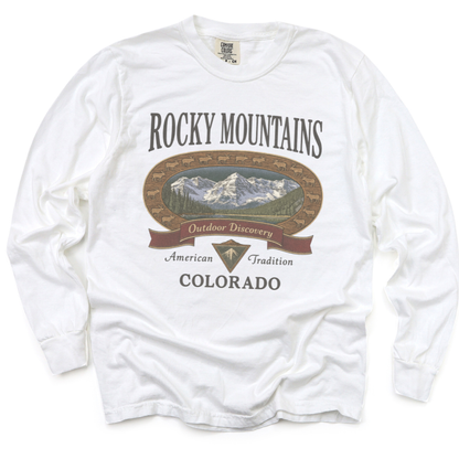 Rocky Mountains  - Comfort Colors Long Sleeve Premium T Shirt