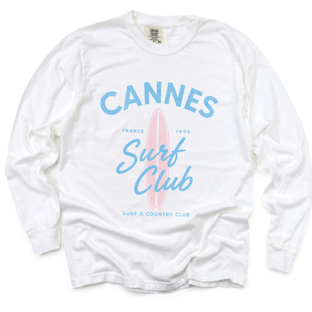 Cannes Surf Club - Comfort Colors Long Sleeve Premium T Shirt
