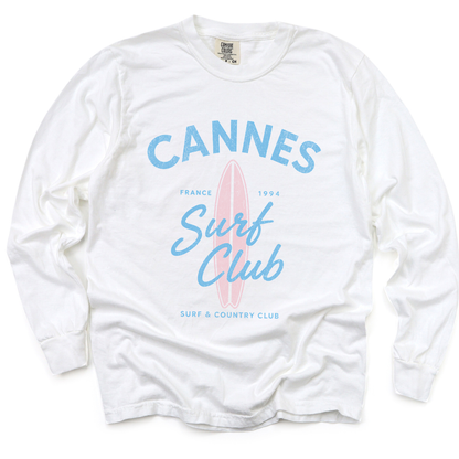 Cannes Surf Club - Comfort Colors Long Sleeve Premium T Shirt