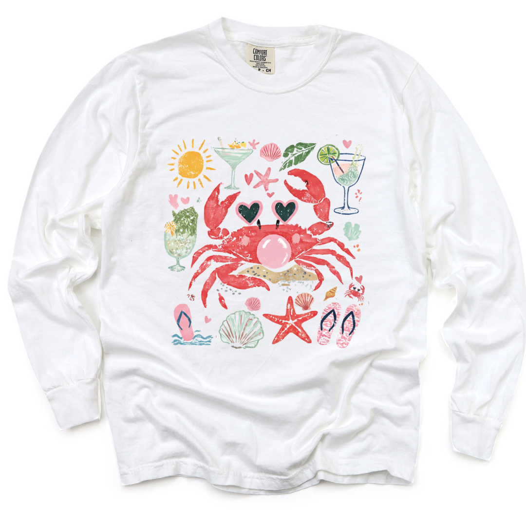Crab - Comfort Colors Long Sleeve Premium T Shirt