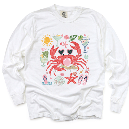 Crab - Comfort Colors Long Sleeve Premium T Shirt