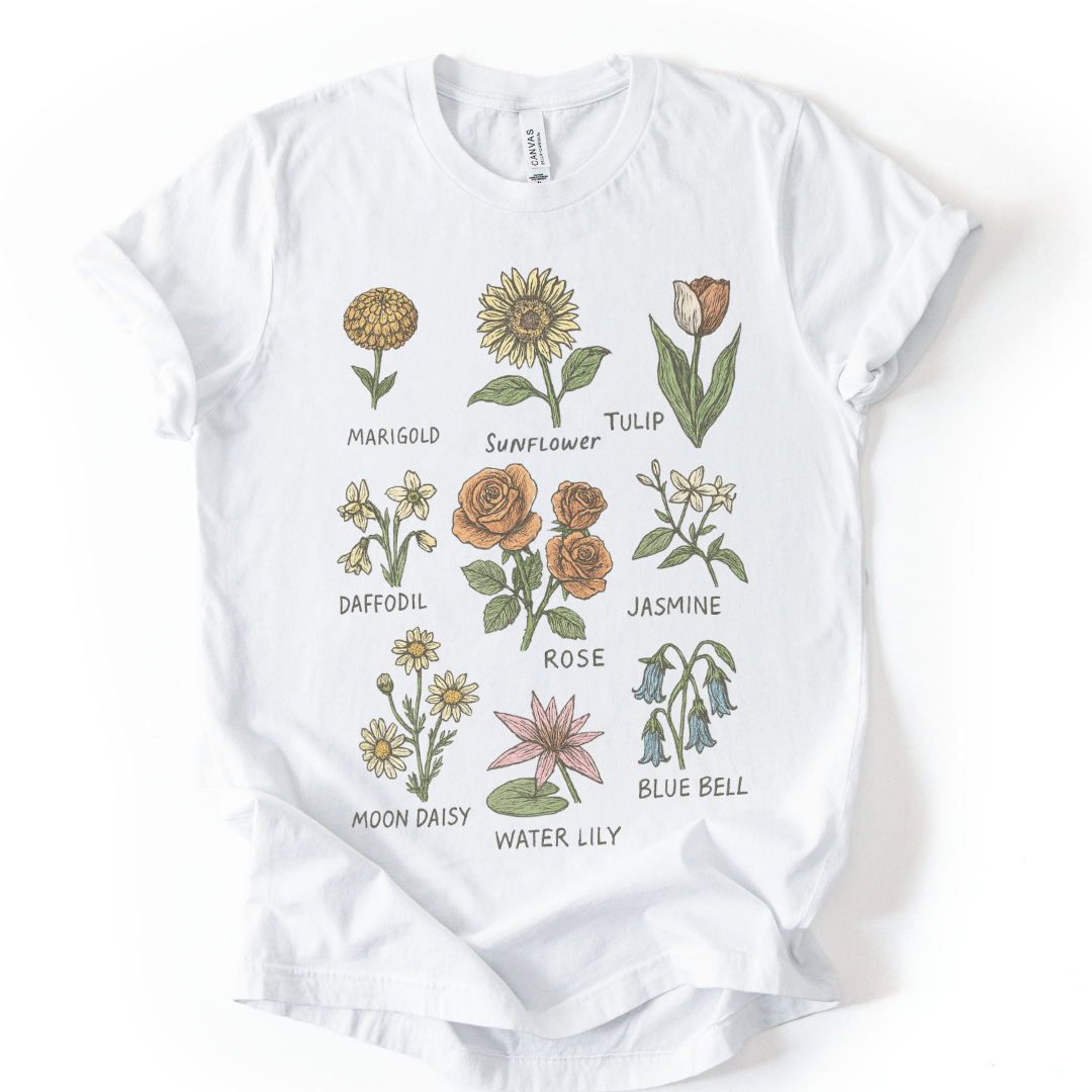 Botanical Sketchbook - Bella Canvas Super Soft T Shirt